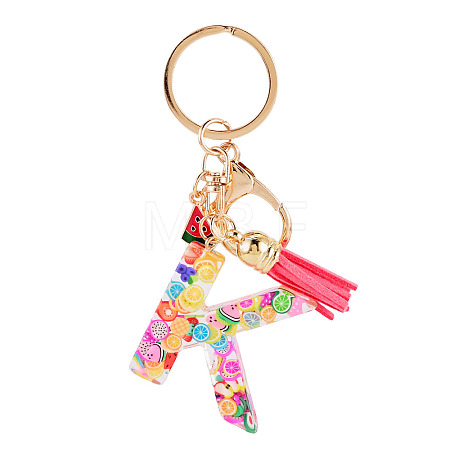 Fruit Series Letter Resin Keychains KEYC-TAC0033-02K-1