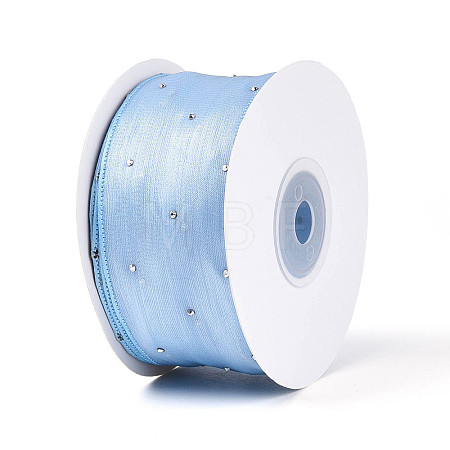 Single Face Printed Polyester & Acrylic Satin Ribbon SRIB-T009-06E-1