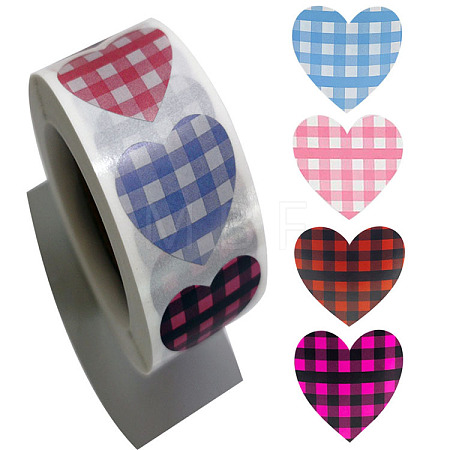 Heart with Tartan Paper Stickers HEAR-PW0001-174-1