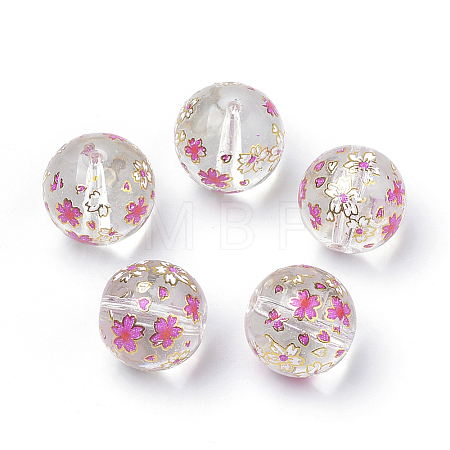 Printed Glass Beads GFB-Q001-12mm-E01-1
