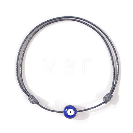 Resin Enamel Evil Eye Beaded Braided Bracelets VX2201-6-1