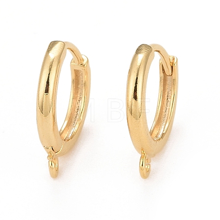 Rack Plating Eco-friendly Brass Hoop Earring Findings LS-X-KK-D075-03G-RS-1