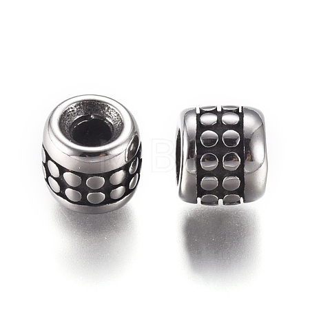 304 Stainless Steel Beads STAS-G232-01AS-1