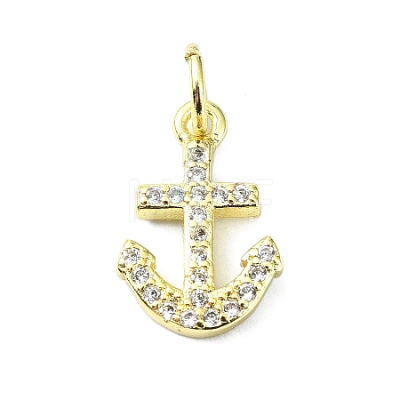 Brass Micro Pave Cubic Zirconia Pendants KK-H475-30G-02-1