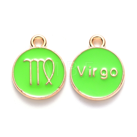 Alloy Enamel Pendants X-ENAM-S124-01B-06B-1