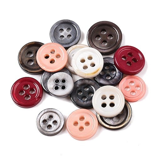 Freshwater Shell Buttons BUTT-T013-02-1