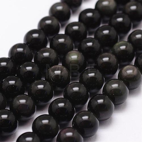 Natural Obsidian Beads Strands G-D838-12mm-04-1