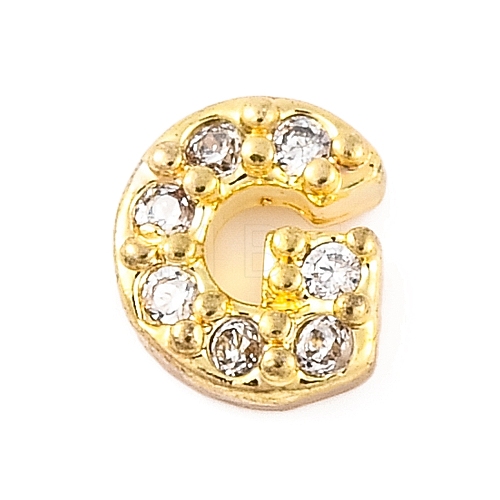 Rack Plating Brass Micro Pave Cubic Zirconia Cabochons KK-F874-04G-G-1