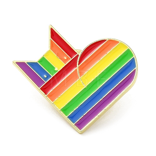 Pride Rainbow Enamel Pins JEWB-Z011-01D-G-1