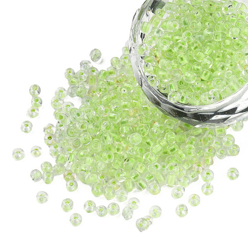 Glow in the Dark Luminous Transparent Glass Seed Beads SEED-YWC0001-01I-1