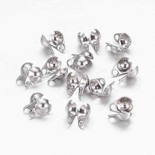 Tarnish Resistant 304 Stainless Steel Bead Tips STAS-E129-01P-1