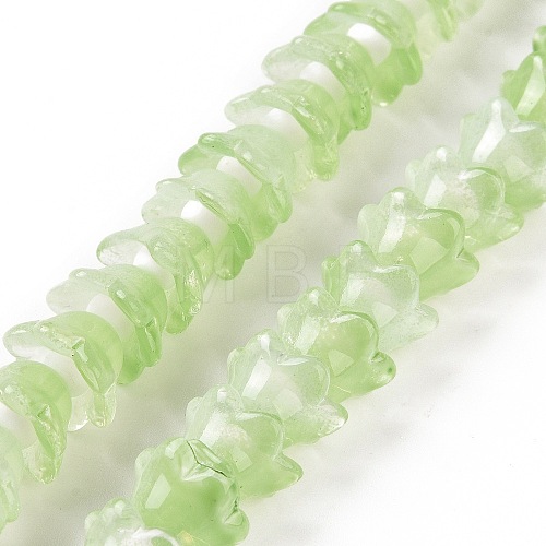 Transparent Glass Beads Strands LAMP-H061-01C-07-1