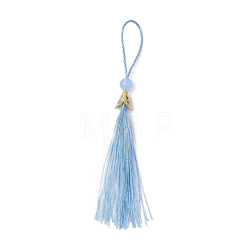 Polyester Tassel Pendant Decoration HJEW-JM03005-06-1