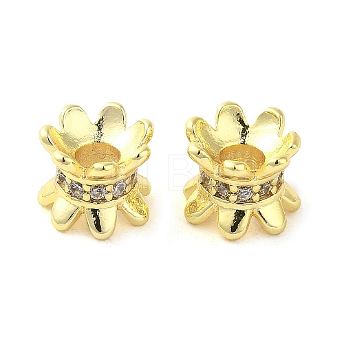 Rack Plating Brass Beads KK-B088-10B-G-1