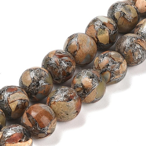 Natural Aqua Terra Jasper Beads Strands G-K317-A02-02-1