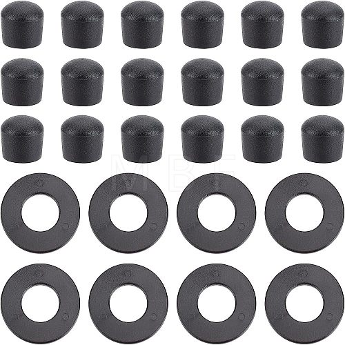 20Pcs Flat Round ABS Plastic Washers FIND-CA00004-79-1