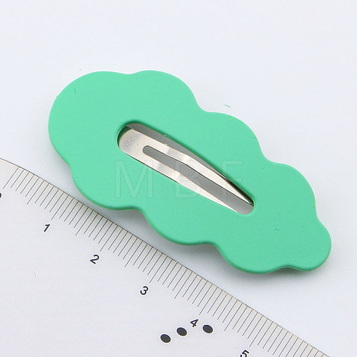 Cute Cream Color Leaf Shape Alloy Snap Hair Clips OHAR-PW0003-094A-1