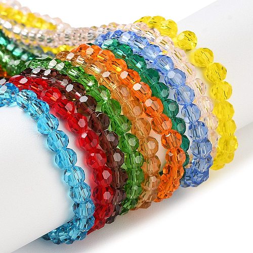 Transparent Glass Beads Strands GLAA-Q104-01A-1