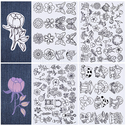 Non-Woven Embroidery Aid Drawing Sketch DIY-WH0538-006-1