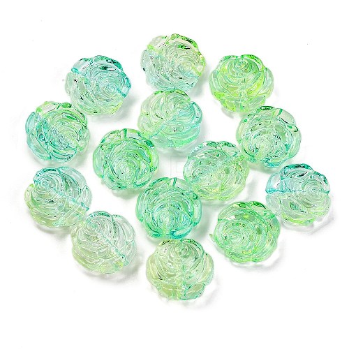 909Pcs Transparent Two Tone Acrylic Beads MACR-K359-20A-1