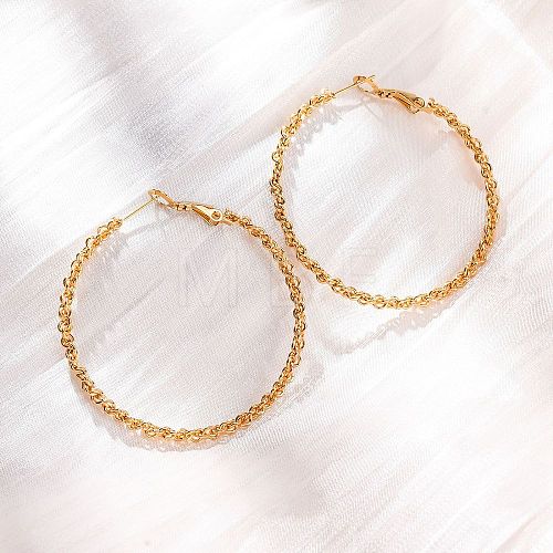 304 Stainless Steel Hoop Earrings EJEW-S250-02B-G-1