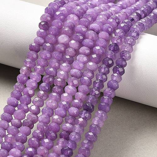 Natural White Jade Bead Strands X-G-R409-3x5-05-1