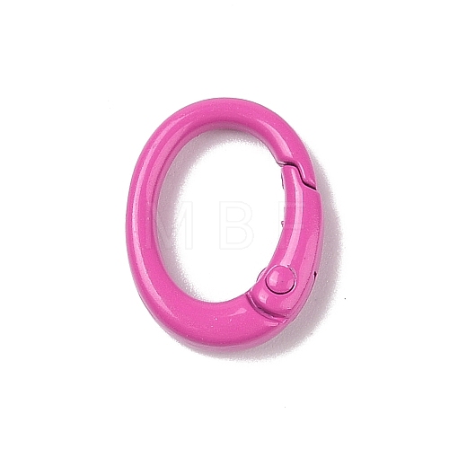 Spray Painted Alloy Spring Gate Rings AJEW-C035-01G-1