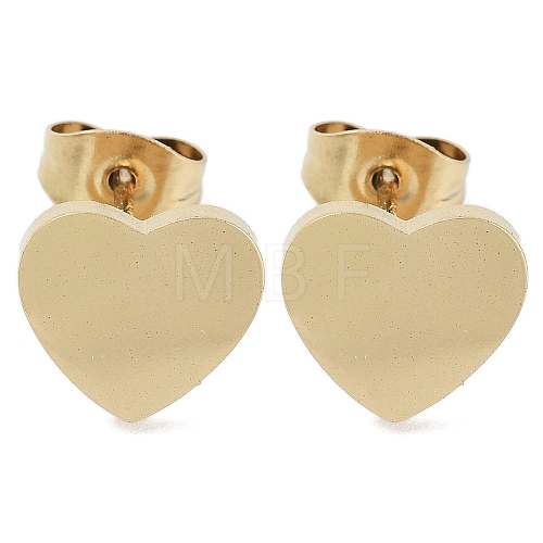 PVD Vacuum Plating 304 Stainless Steel Stud Earrings for Women EJEW-A048-46J-G-1