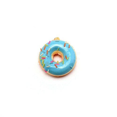 PU Imitation Doughnut Pendant Decorations FIND-WH0094-67A-1