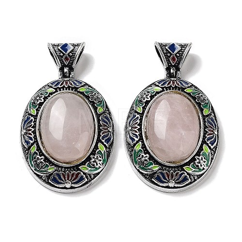 Natural Rose Quartz Pendants FIND-A041-01AS-06-1