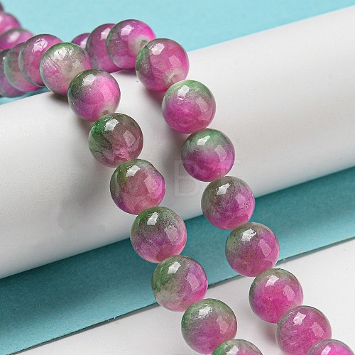 Dyed Natural White Jade Beads Strands G-F764-02C-1