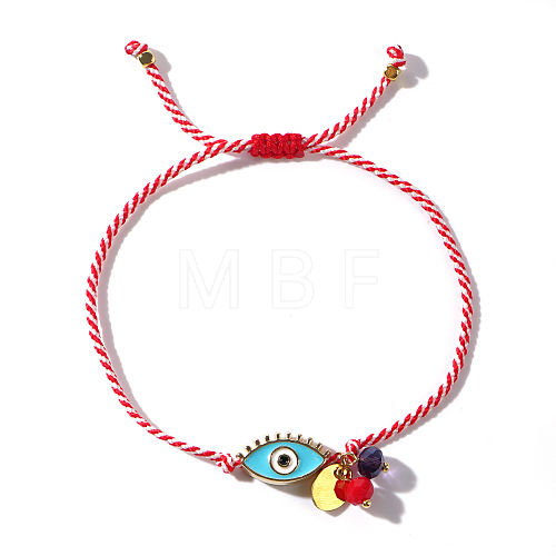 Fashion Adjustable Enamel Evil Eye Link Bracelets IX5964-1