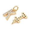 SHEGRACE Brass Micro Pave Clear Cubic Zirconia Pendants XGRQ29361-394G-2