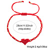 Braided Nylon Thread Heart Adjustable Bracelets ZR3363-2-5