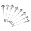 8Pcs Brass & Alloy Beads Brooches JEWB-GO00003-1