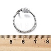 Brass Micro Pave Clear Cubic Zirconia Open Cuff Rings for Women RJEW-S402-03P-4