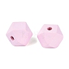 Spray Painted Wood European Beads WOOD-F017-07C-2