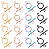 16 Sets 4 Style Ion Plating(IP) 304 Stainless Steel Toggle Clasps STAS-DC0001-18-1