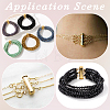 3Pcs 3 Holes Brass Slide Lock Clasps KK-BBC0027-60B-7