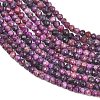 Heated Natural Sugilite Beads Strands G-B193-B02-3mm-4