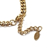 Ion Plating(IP) 304 Stainless Steel Diamond Cut Cuban Link Chain Necklace NJEW-D045-09G-3