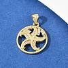 Brass Micro Pave Cubic Zirconia Pendant & Stud Earrings Sets for Women SJEW-F227-01A-G-5