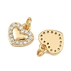 SHEGRACE Valentine's Day Brass Clear Cubic Zirconia Charms XGRQ3P270-571G-2
