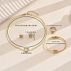 Stainless Steel Butterfly Bangle & Earrings & Necklaces & Rings Sets for Women RG3156-2