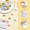 40Pcs 8 Colors Transparent Handmade Lampwork Beads LAMP-YW0004-37-5