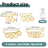 4Pcs 4 Styles Steel Kilt Pins DIY Jewelry Kits JEWB-FH00041-2