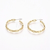 Semicircular Brass Cable Chain Stud Earrings EJEW-E196-06G-1