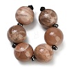 Natural Multi-Moonstone European Beads Strands GG-CBA007A-D07-01-3