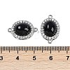 Brass Micro Pave Clear Cubic Zirconia Connector Charms KK-U043-50P-04-3