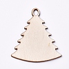 Undyed Wood Pendants WOOD-TAC0003-44-1